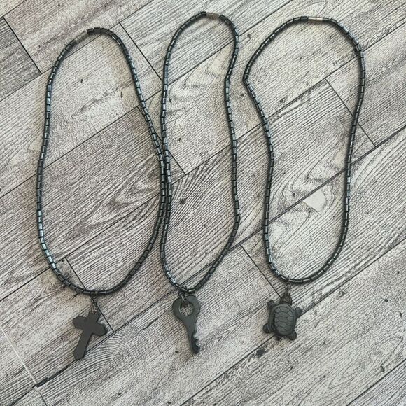 Hematite Necklaces Bundle of 3 - Picture 1 of 5